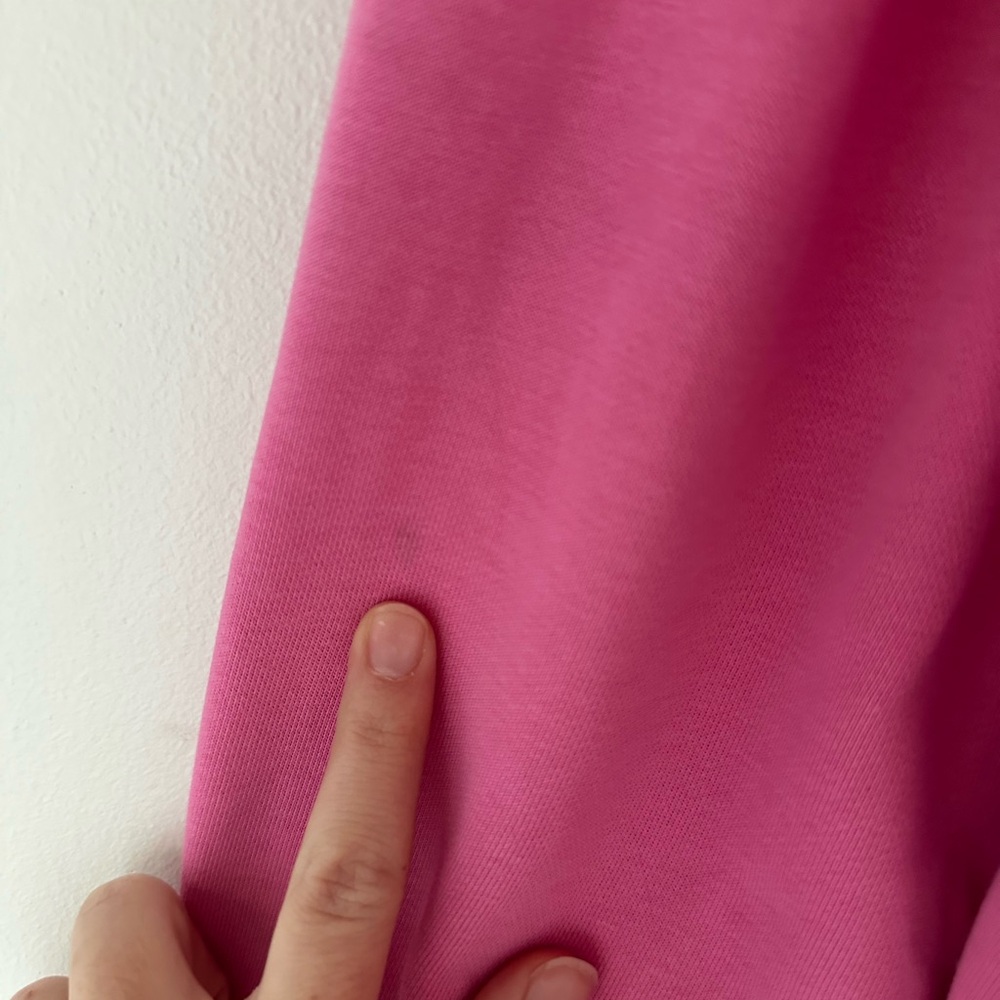 Pink Oversized Button-Up Distressed Shirt Jacket/ Shacket - Picture 7 of 9